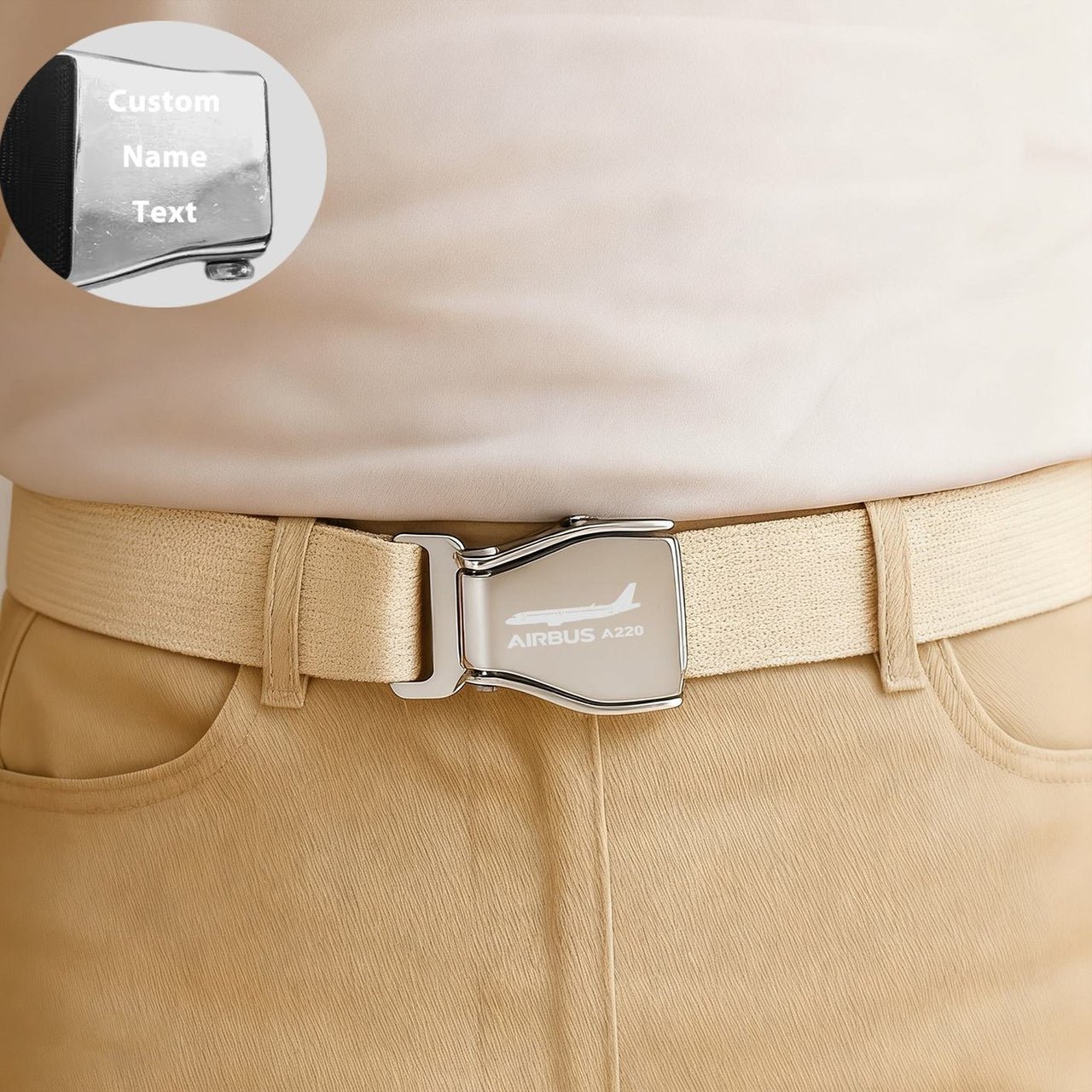 The Airbus A220 Designed Fashion Airplane Seat Belts