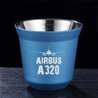 Thumbnail for Airbus A320 & Plane Designed Double Wall Stainless Steel Coffee Mugs