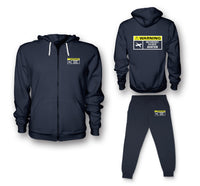 Thumbnail for Warning May Constantly Talk About Aviation Designed Zipped Hoodies & Sweatpants Set
