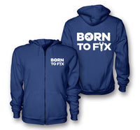 Thumbnail for Born To Fix Airplanes Designed Zipped Hoodies