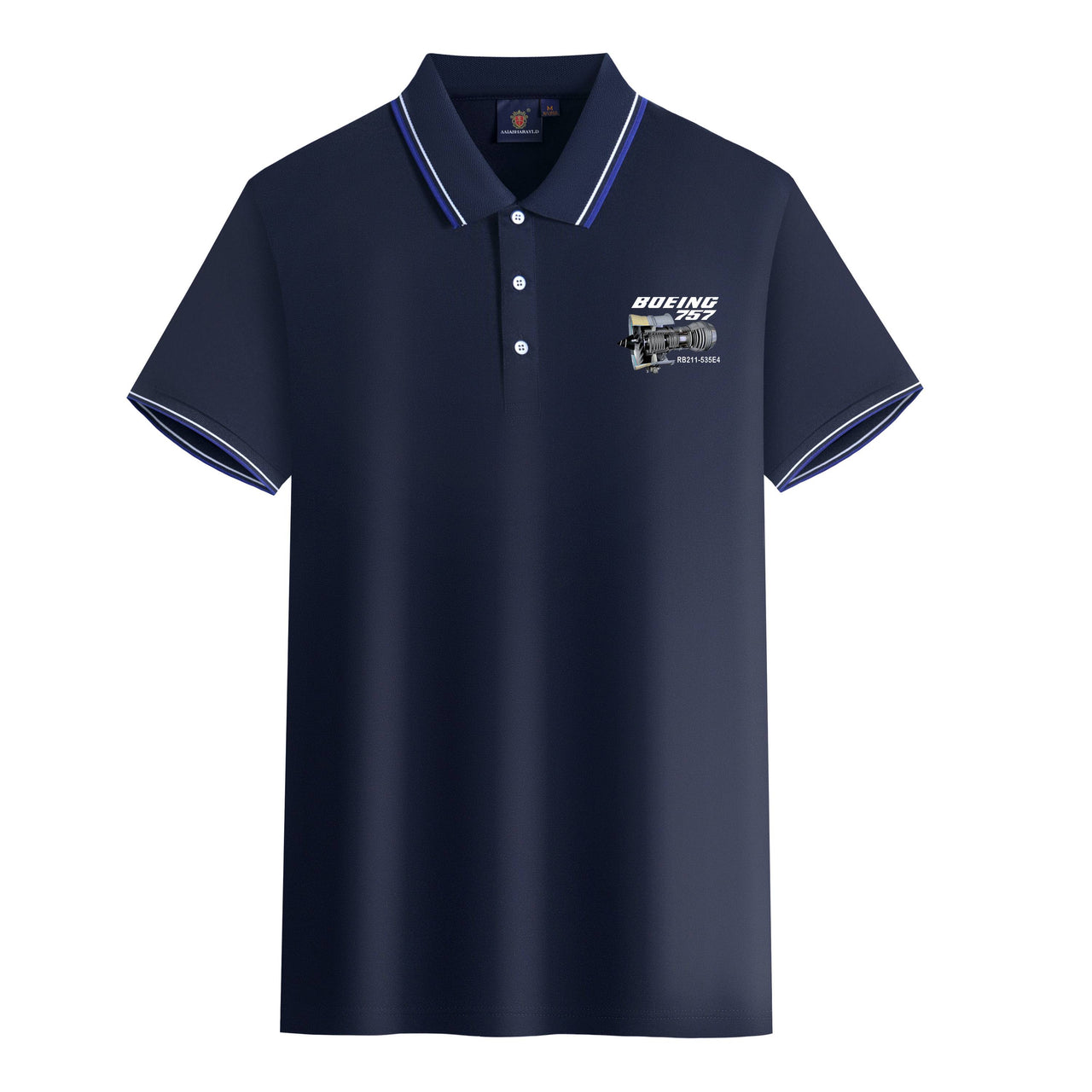 Boeing 757 & Rolls Royce Engine (RB211) Designed Stylish Polo T-Shirts