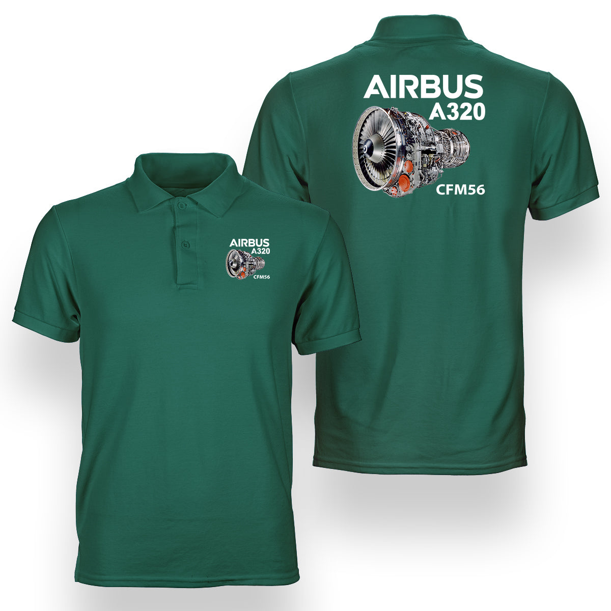 Airbus A320 & CFM56 Engine Designed Double Side Polo T-Shirts