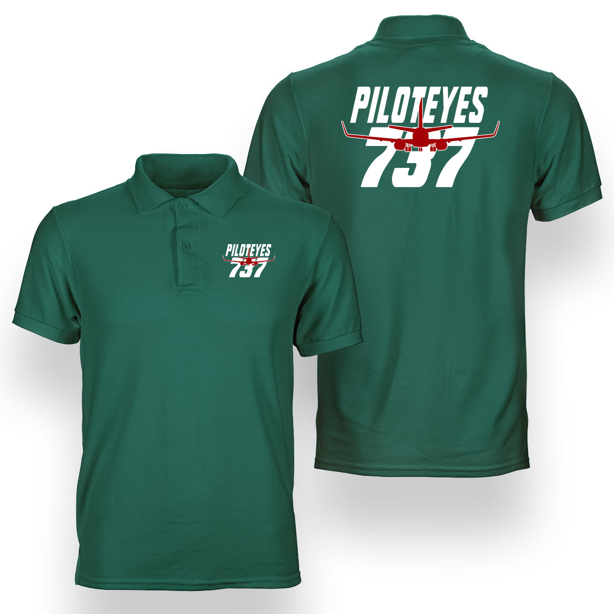 Amazing Piloteyes737 Designed Double Side Polo T-Shirts