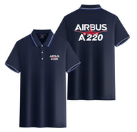Thumbnail for Amazing Airbus A220 Designed Stylish Polo T-Shirts (Double-Side)