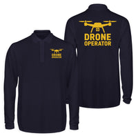 Thumbnail for Drone Operator Designed Long Sleeve Polo T-Shirts (Double-Side)