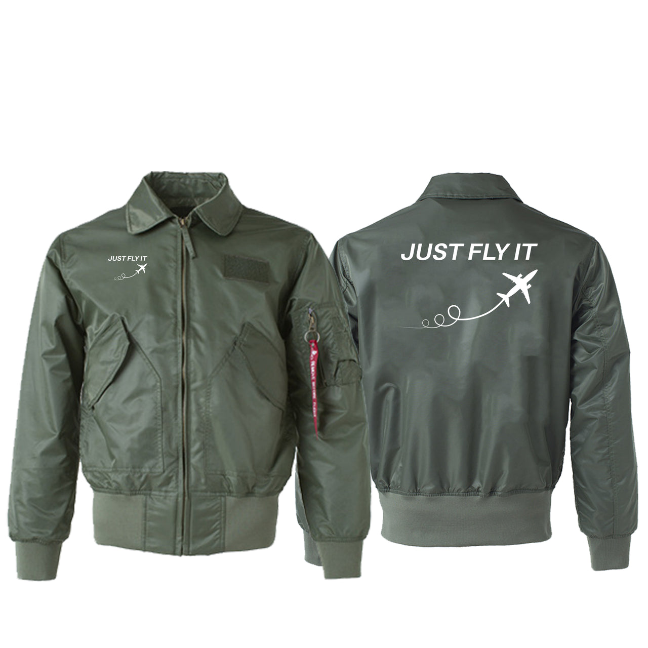 Just Fly It Designed Embroidered Patch Attachable Jackets
