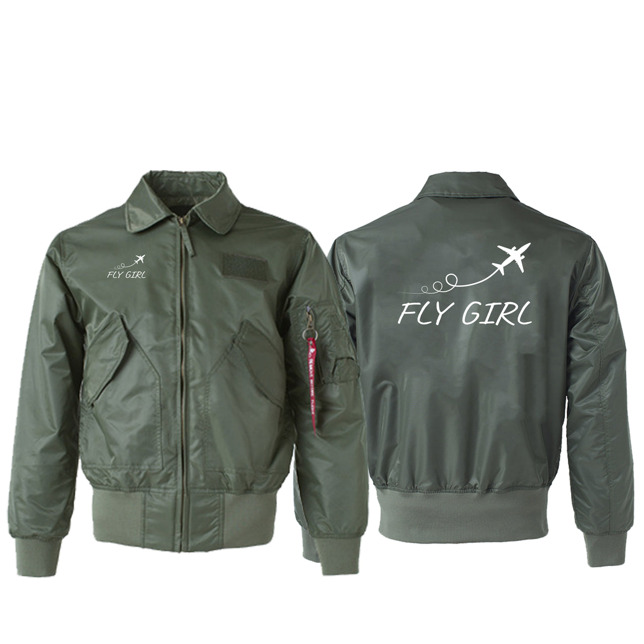 Just Fly It & Fly Girl Designed Embroidered Patch Attachable Jackets