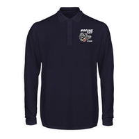 Thumbnail for Boeing 737 Engine & CFM56 Designed Long Sleeve Polo T-Shirts