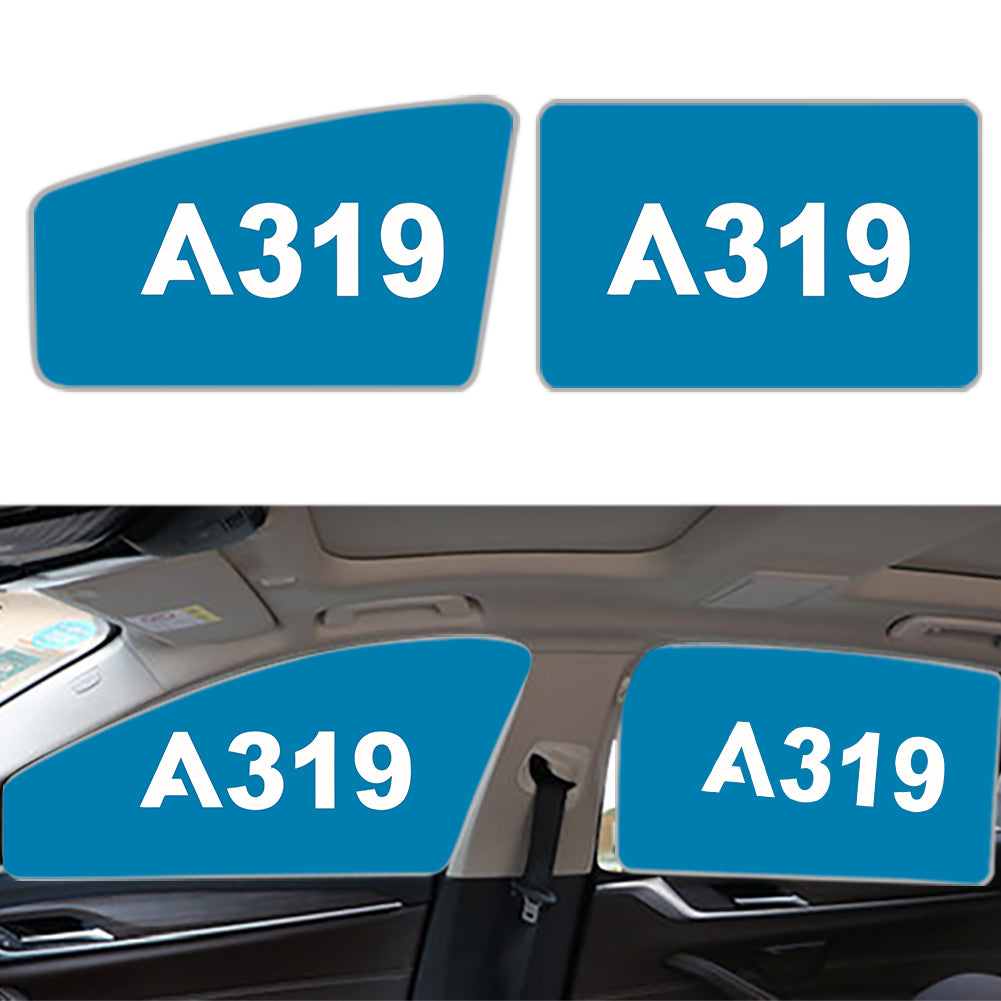 A319 Flat Text Designed Car Sun Shade (Side window)
