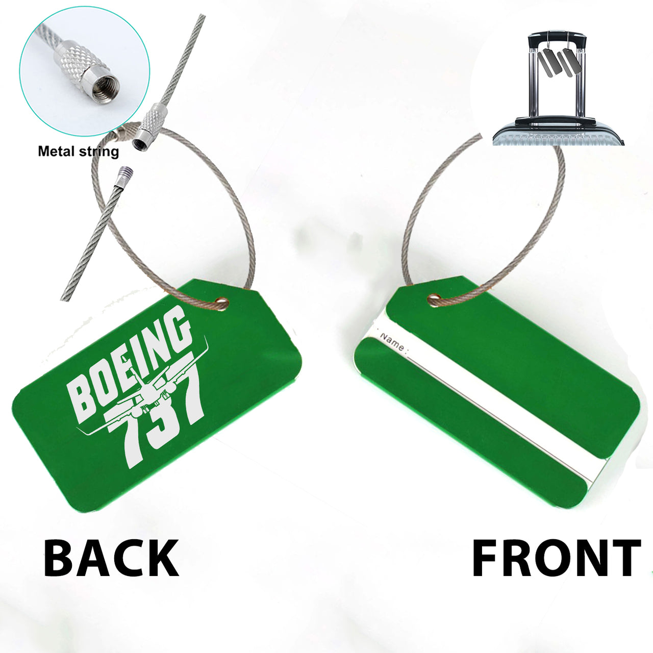 Amazing Boeing 737 Designed Fashion Metal Luggage Tags