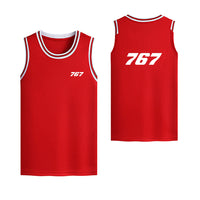 Thumbnail for 767 Flat Text Designed Basketball Style Sports Tank Tops