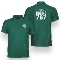 Thumbnail for Boeing 767 & Plane Designed Double Side Polo T-Shirts