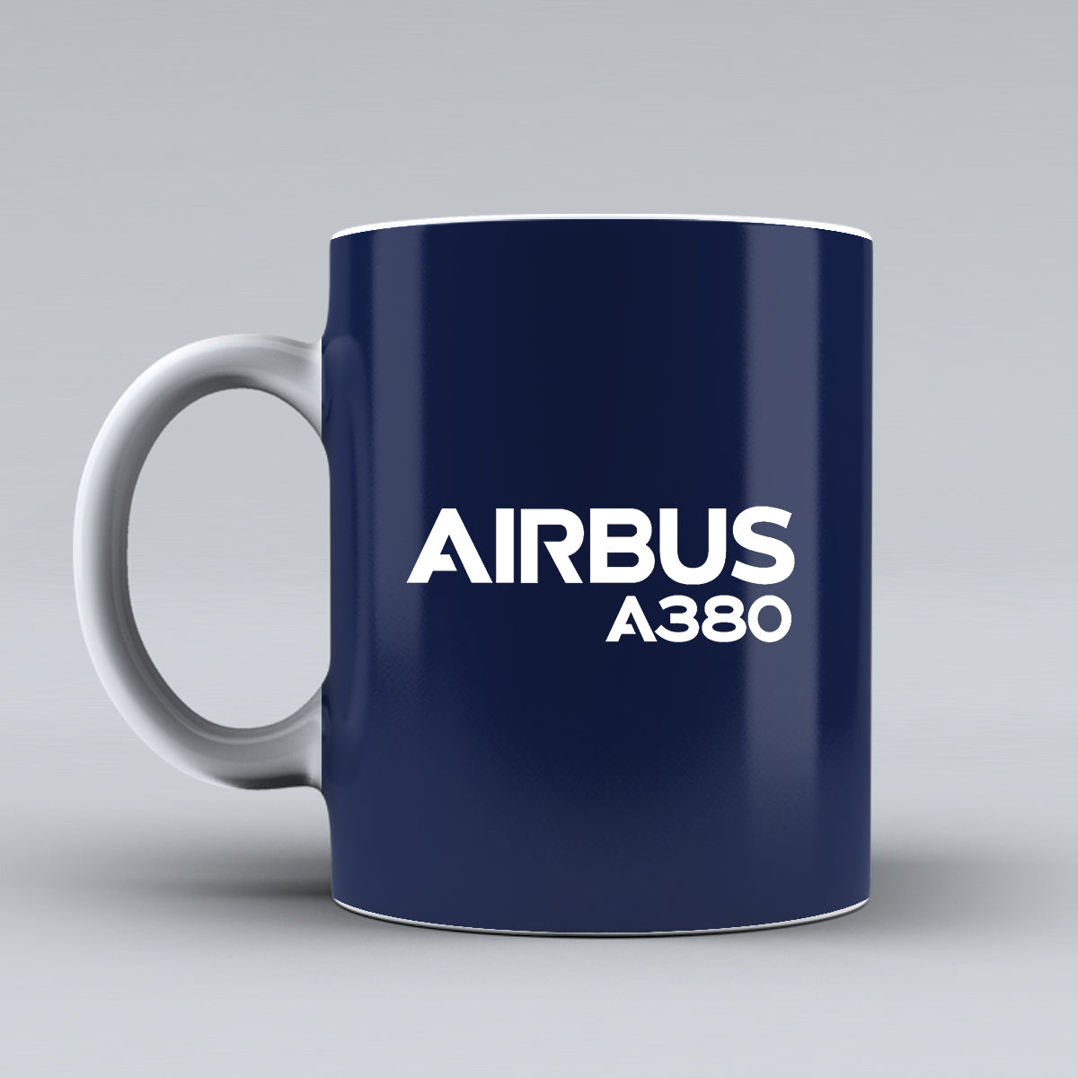Airbus A380 & Text Designed Ceramic White Mugs