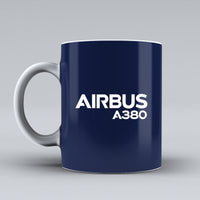 Thumbnail for Airbus A380 & Text Designed Ceramic White Mugs
