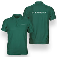 Thumbnail for KISS ME BEFORE FLIGHT Designed Double Side Polo T-Shirts