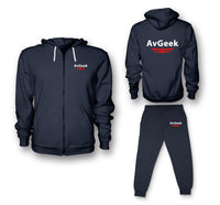 Thumbnail for Avgeek Designed Zipped Hoodies & Sweatpants Set