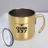 Thumbnail for Cessna 337 & Plane Designed Stainless Steel Portable Mugs