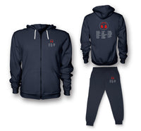 Thumbnail for Aviation Alphabet 3 Designed Zipped Hoodies & Sweatpants Set