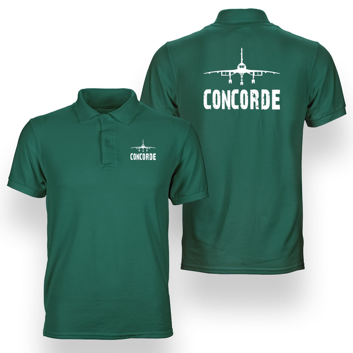 Concorde & Plane Designed Double Side Polo T-Shirts