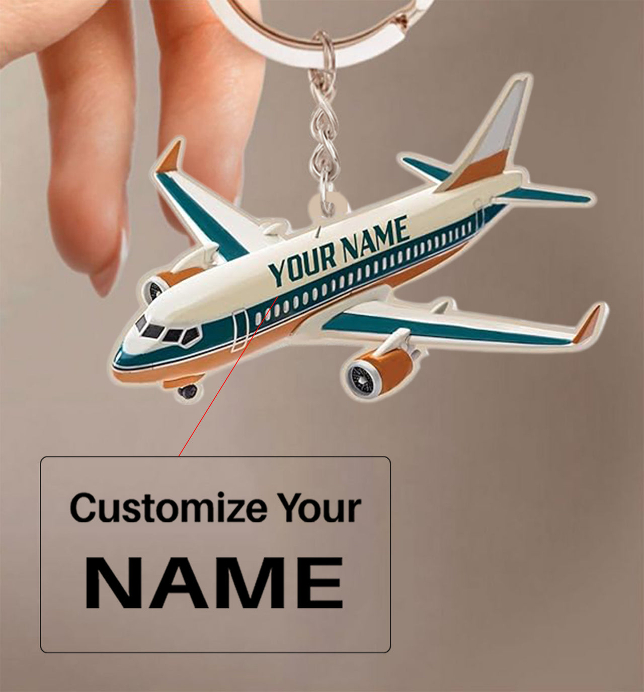 Personalized Airplane Ornaments Acrylic Key Chains