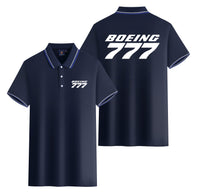 Thumbnail for Boeing 777 & Text Designed Stylish Polo T-Shirts (Double-Side)