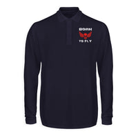 Thumbnail for Born To Fly SKELETON Designed Long Sleeve Polo T-Shirts
