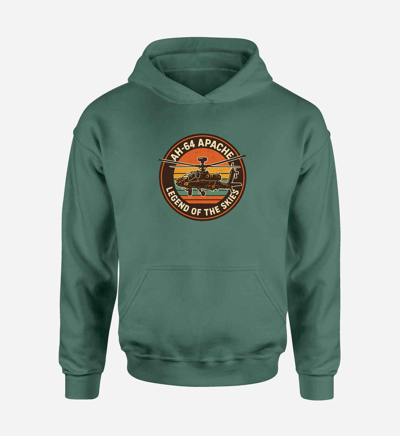 Retro Apache AH-64 Designed Hoodies