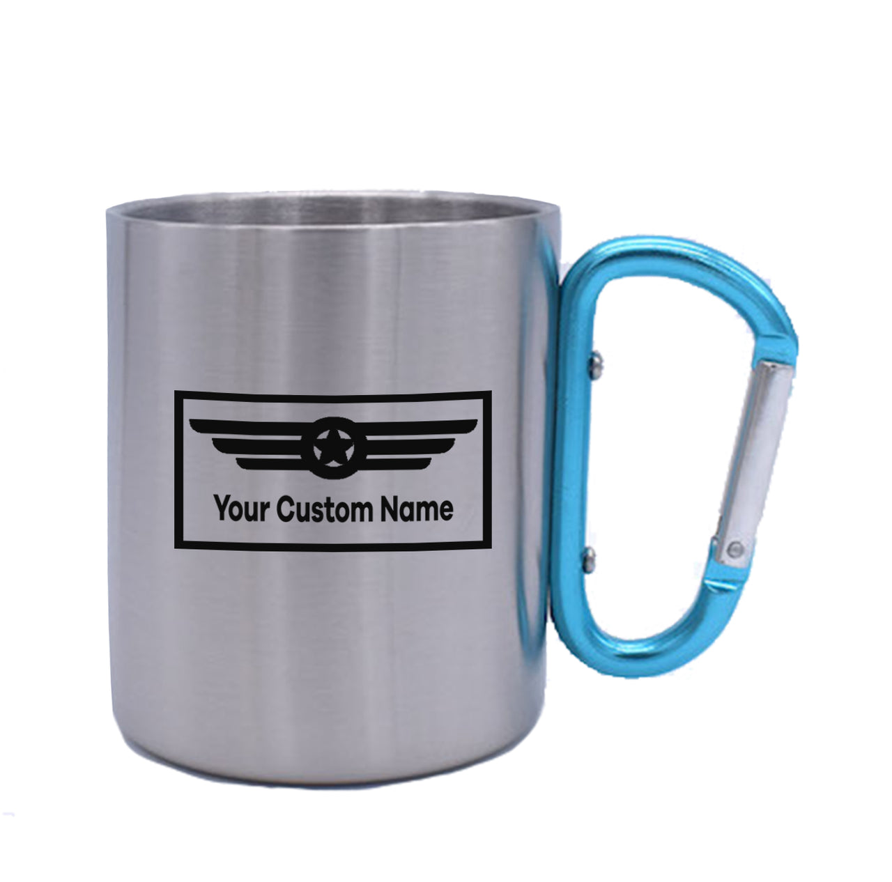 Custom Name (Badge 1) Designed Stainless Steel Outdoors Mugs