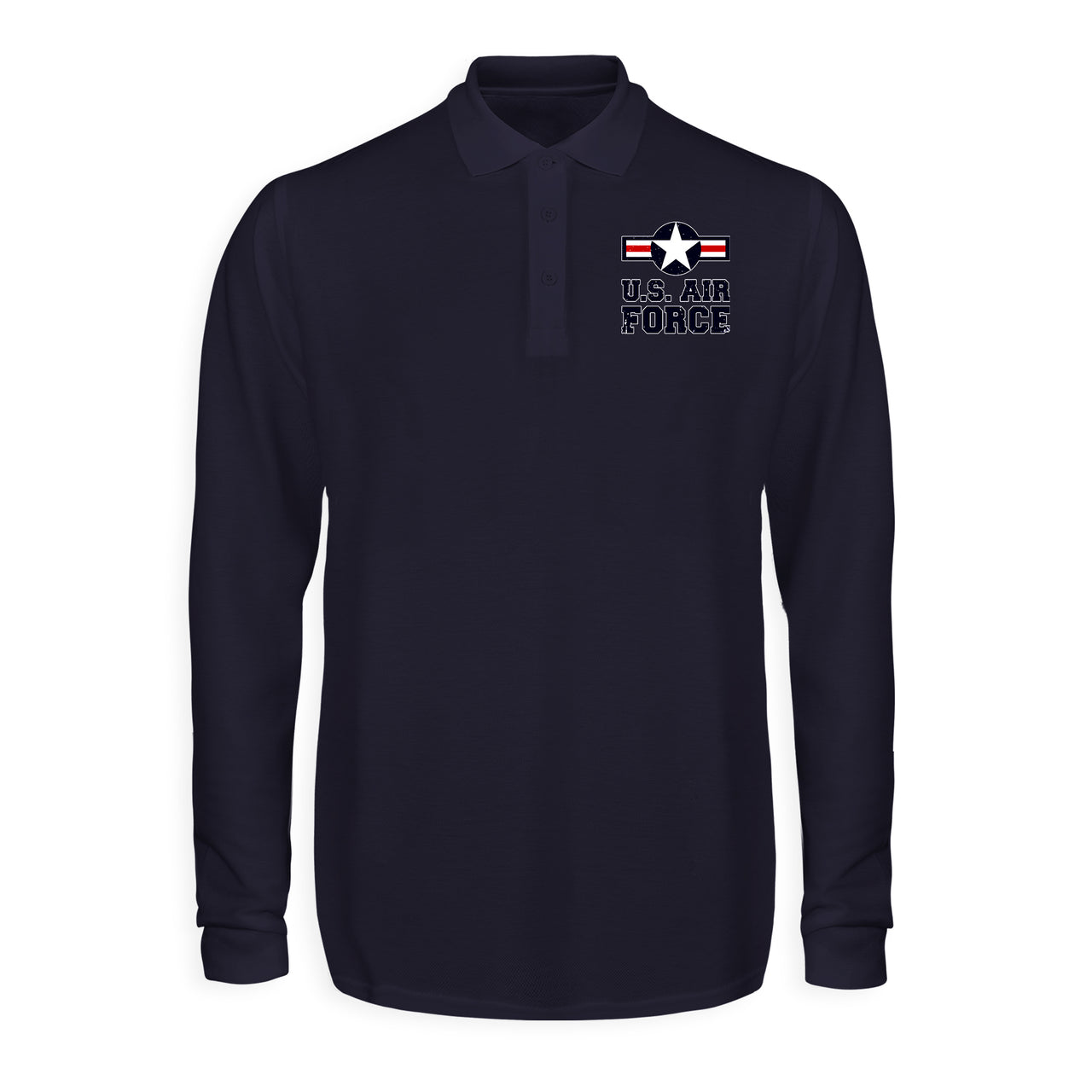 US Air Force Designed Long Sleeve Polo T-Shirts