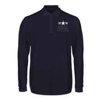 Thumbnail for US Air Force Designed Long Sleeve Polo T-Shirts