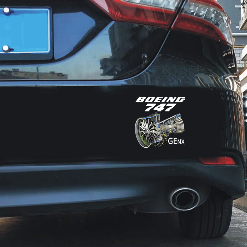 Boeing 747 & GENX Engine Designed Car Sticker