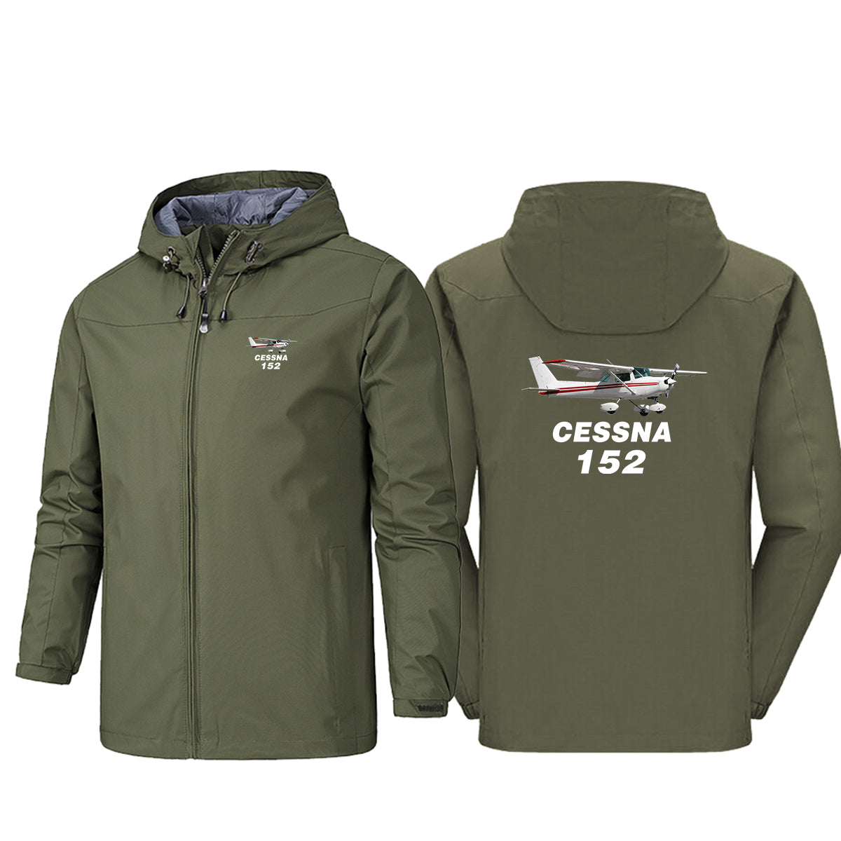 The Cessna 152 Designed Rain Jackets & Windbreakers