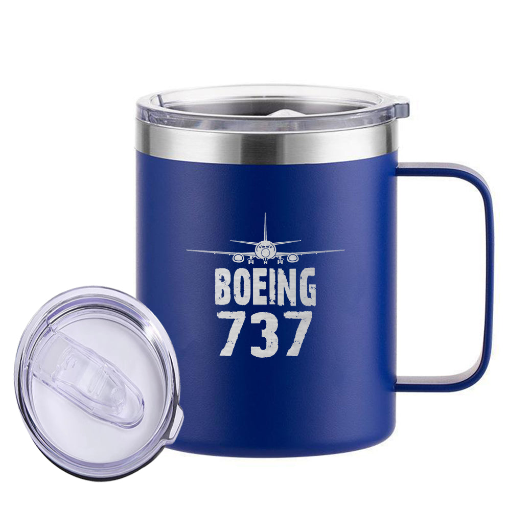 Boeing 737 & Plane Designed Stainless Steel Laser Engraved Mugs