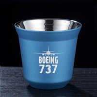 Thumbnail for Boeing 737 & Plane Designed Double Wall Stainless Steel Coffee Mugs