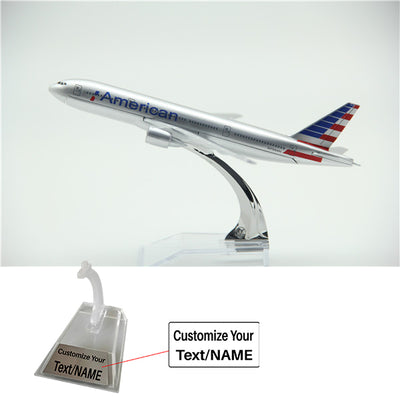AA Boeing 777 airplane model — 16cm diecast scale aircraft with AA livery — aviation collectible