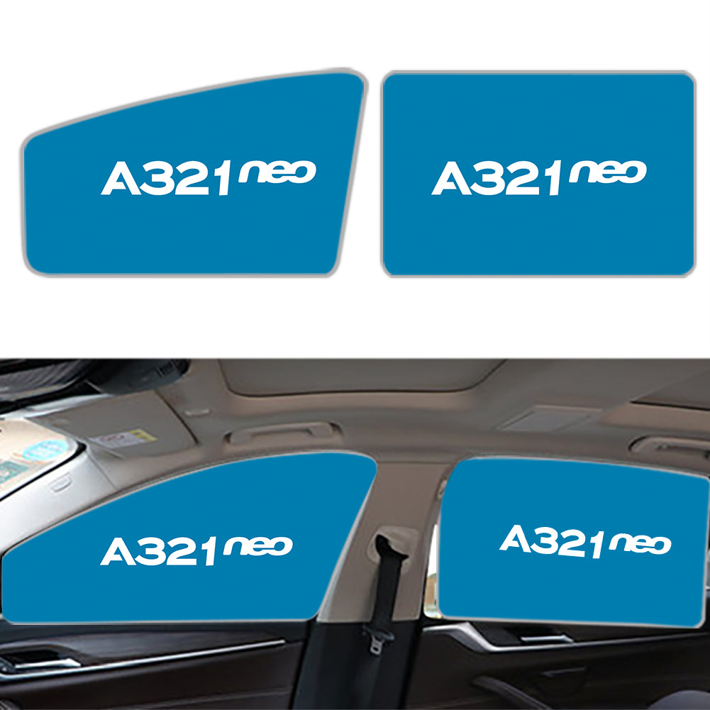 A321neo & Text Designed Car Sun Shade (Side window)