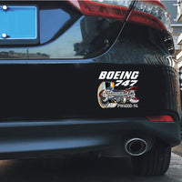 Thumbnail for Boeing 747 & PW4000-94 Engine Designed Car Sticker