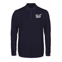 Thumbnail for The Boeing 787 Designed Long Sleeve Polo T-Shirts