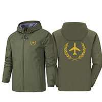 Thumbnail for Leaf & Airplane Designed Rain Jackets & Windbreakers