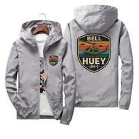 Thumbnail for Retro BELL HUEY UH-1 Designed Thin Windbreaker Jackets
