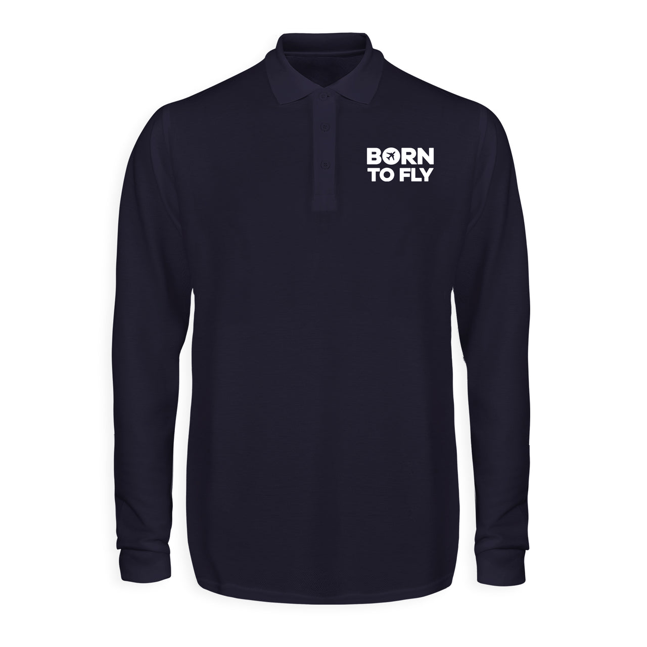 Born To Fly Special Designed Long Sleeve Polo T-Shirts