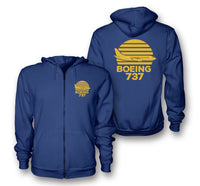 Thumbnail for Retro Boeing 737 Designed Zipped Hoodies