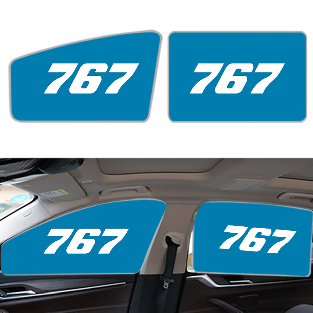 767 Flat Text Designed Car Sun Shade (Side window)