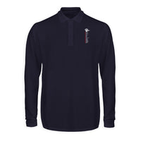 Thumbnail for Aviation Alphabet Designed Long Sleeve Polo T-Shirts
