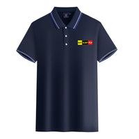 Thumbnail for Eat Sleep Fly (Colourful) Designed Stylish Polo T-Shirts