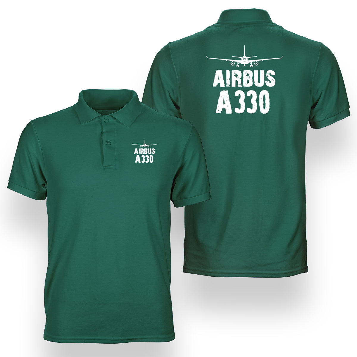 Airbus A330 & Plane Designed Double Side Polo T-Shirts