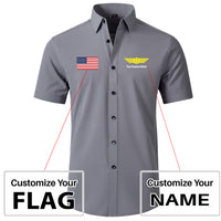 Thumbnail for Custom Flag & Name with Badge 6 Design Super Quality Short Sleeve Shirts