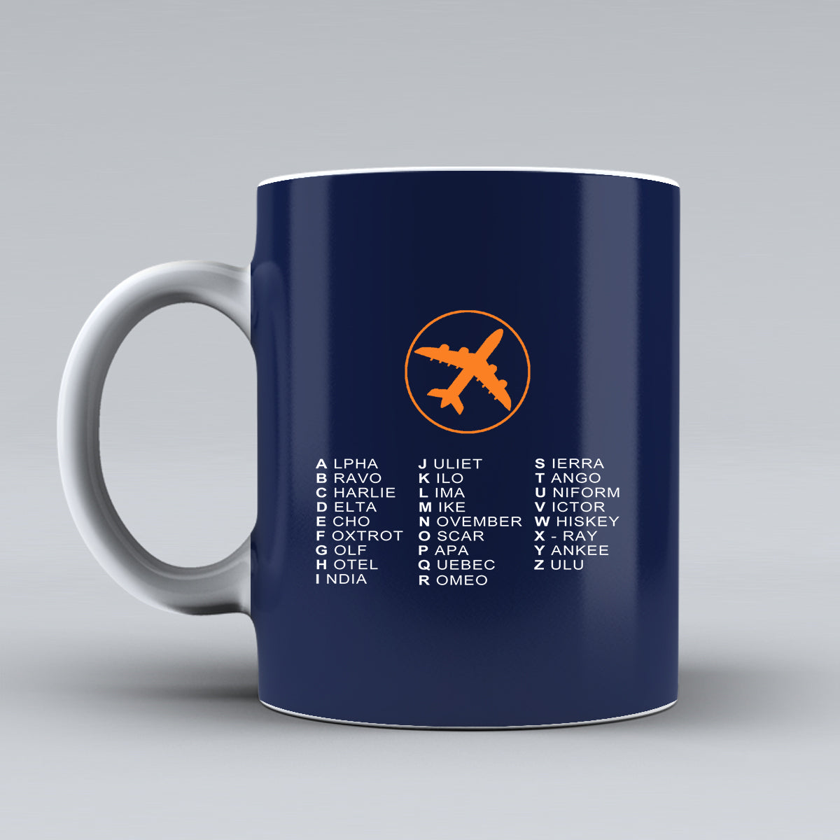 Aviation Alphabet 2 Designed Ceramic White Mugs