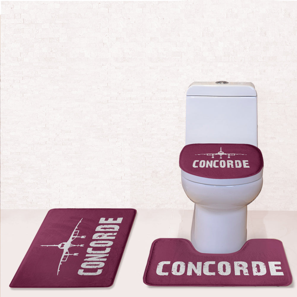 Concorde & Plane Designed Toilet Seat Cover Three-piece Set