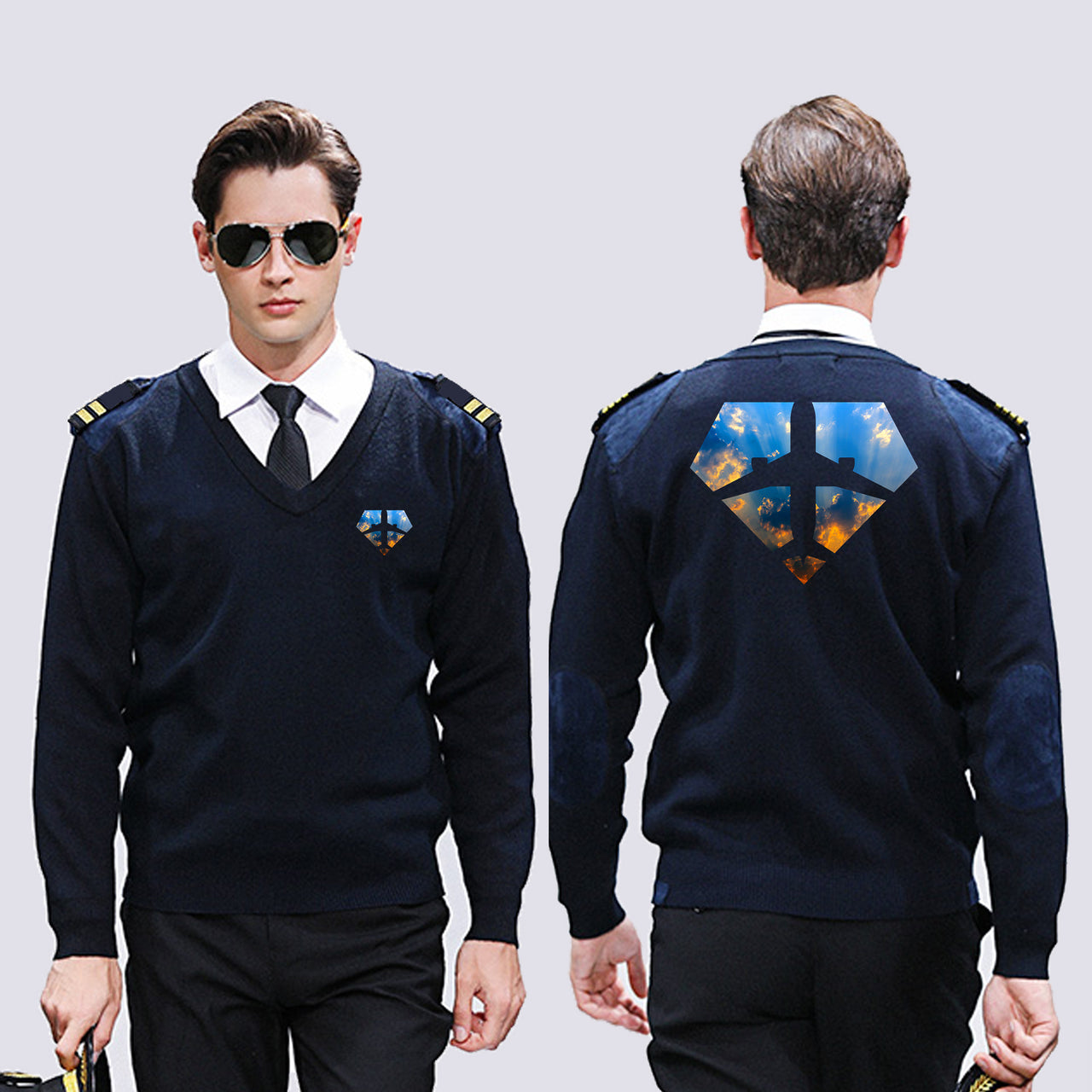 Supermen of The Skies (Sunrise) Designed Wool Pilot Sweaters